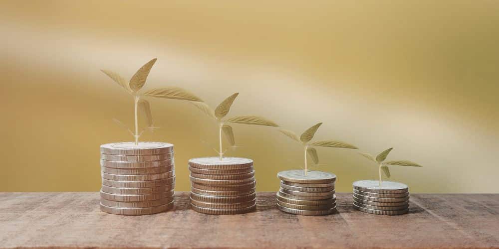 Coins with seedlings